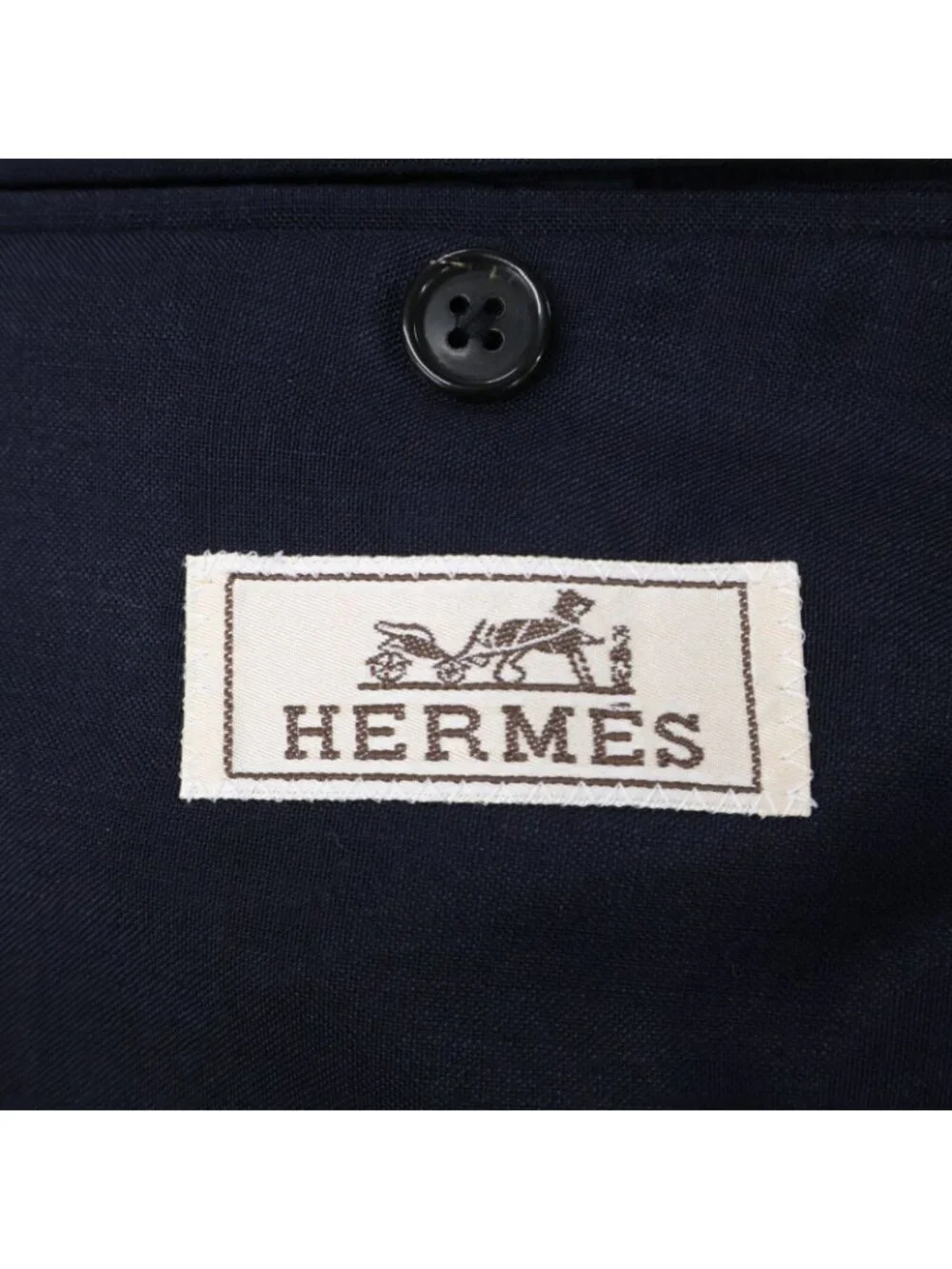 Hermes Mohair Wool Peak Lapel Single Jacket